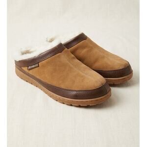Eddie Bauer Men's 11 Suede Shearling-Lined Scuff Slippers | Indoor/Outdoor Mules